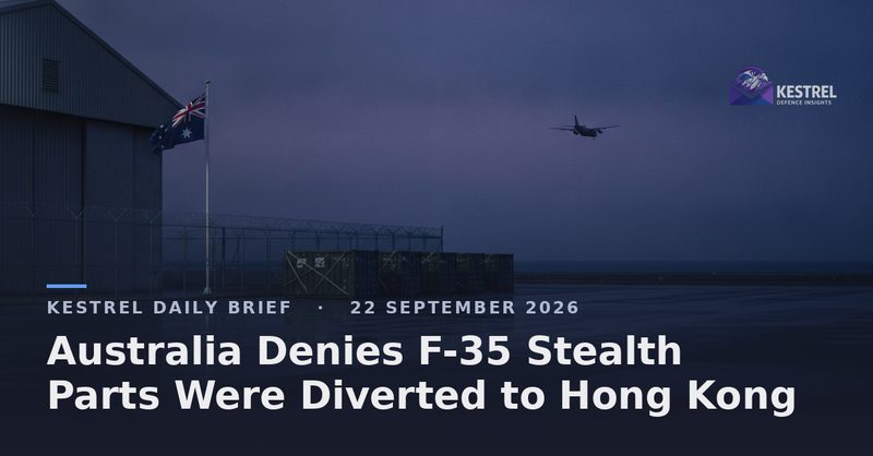 Australia Denies F-35 Stealth Parts Were Diverted to Hong Kong