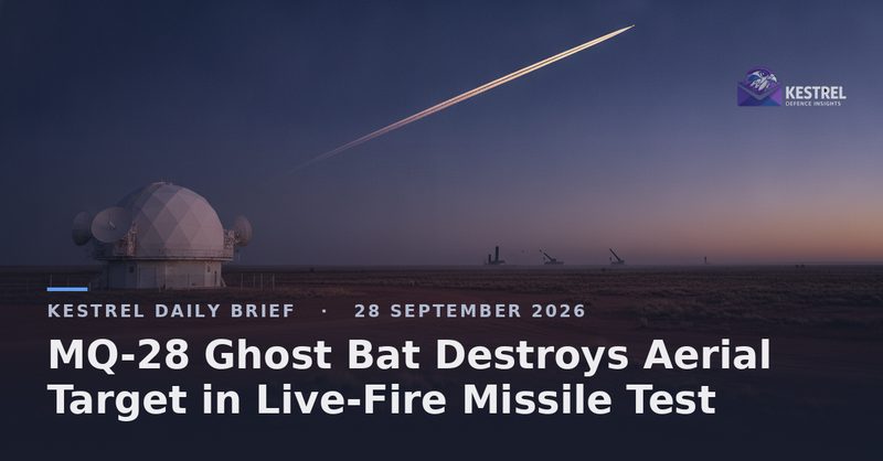 MQ-28 Ghost Bat Destroys Aerial Target in Live-Fire Missile Test
