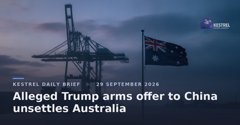 Alleged Trump arms offer to China unsettles Australia
